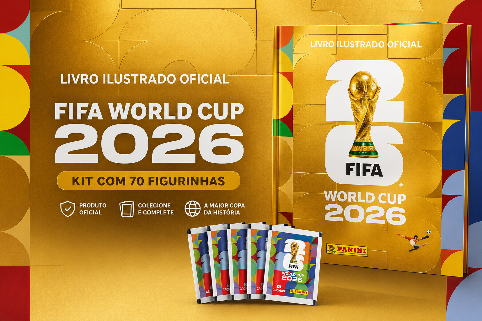 Kit Álbum Capa Dura + 70 Figurinhas